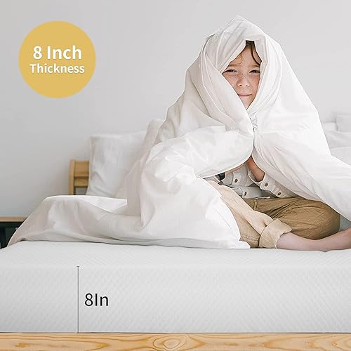 Miniatura 95 de PayLessHere - Colchón de espuma viscoelástica con gel, 6 pulgadas, tamaño queen, con certificación CertiPUR-US, sin fibra de vidrio, cama en una