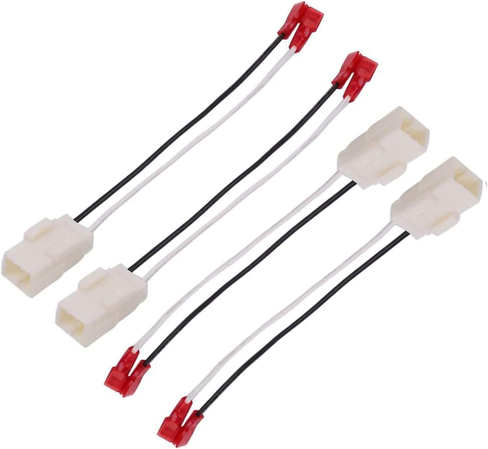 4 Pack 72-6514 Speaker Wire Harness Adapter Plug Compatible with Jeep Wrangler, Chrysler Town & Country, Dodge Dakota & More (4)