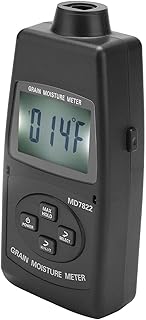 Medidor de umidade de grãos universais de umidade da tela LCD, teste de grãos, conjunto de teste digital padrão para farelo de palha de cereais com faixa de medição de umidade 2% ~ 30%