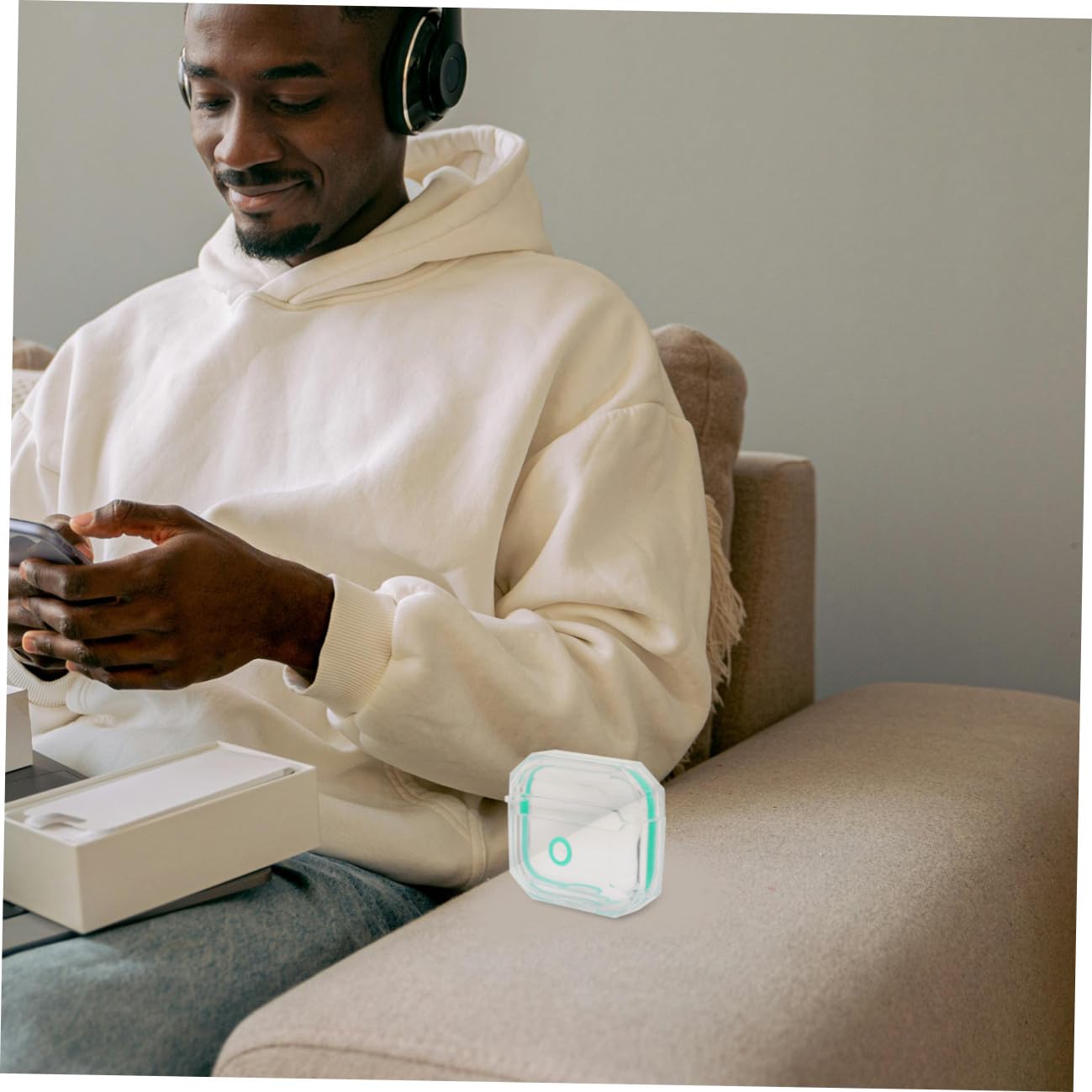 Gatuida 3pezzi Custodia Protettiva Trasparente Tpu Per Auricolari Wireless Compatibile Con Colore Verde Menta Resistente Agli Urti e Ai Graffi Perfetta Per Attività Quotidiane e All