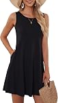 WNEEDU Women's Summer Boho Dress Floral Casual Sleeveless Beach Dresses with Pockets 2026 New