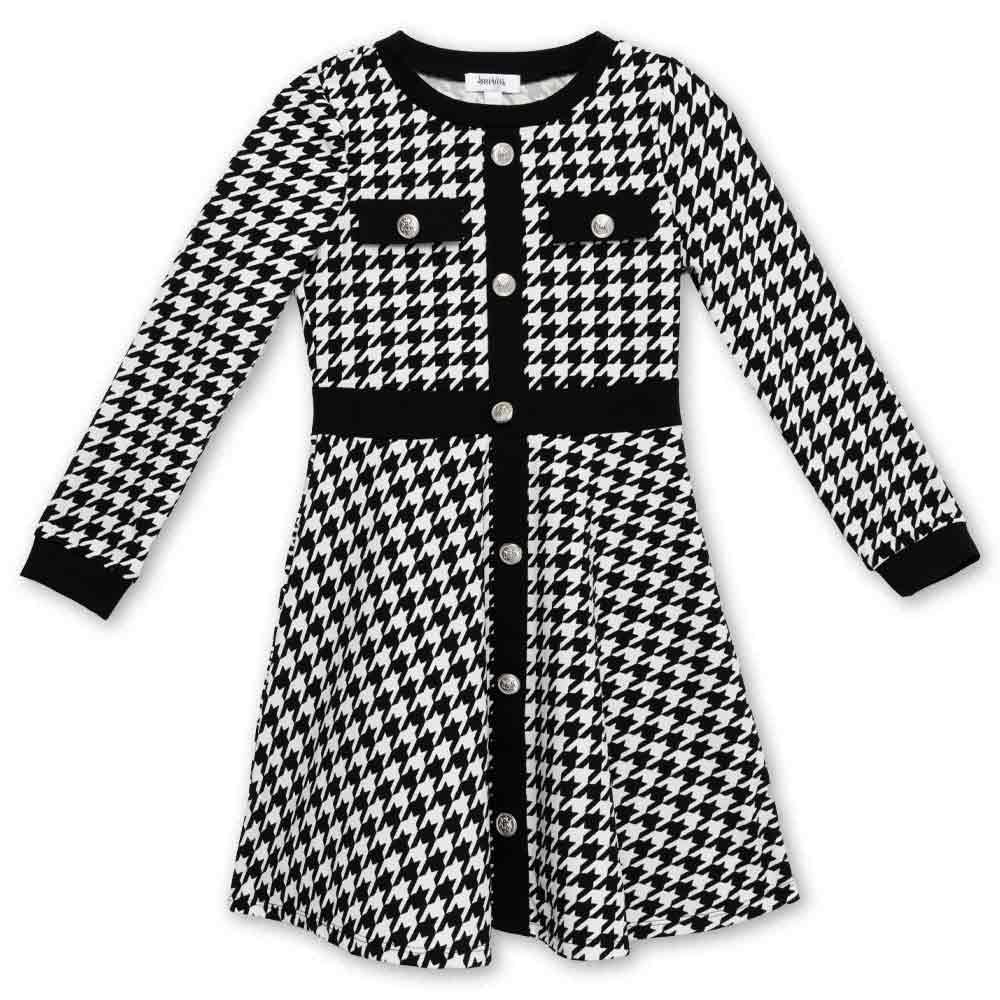 Speechless Girls' Long Sleeve Fit and Flare Knit Dress