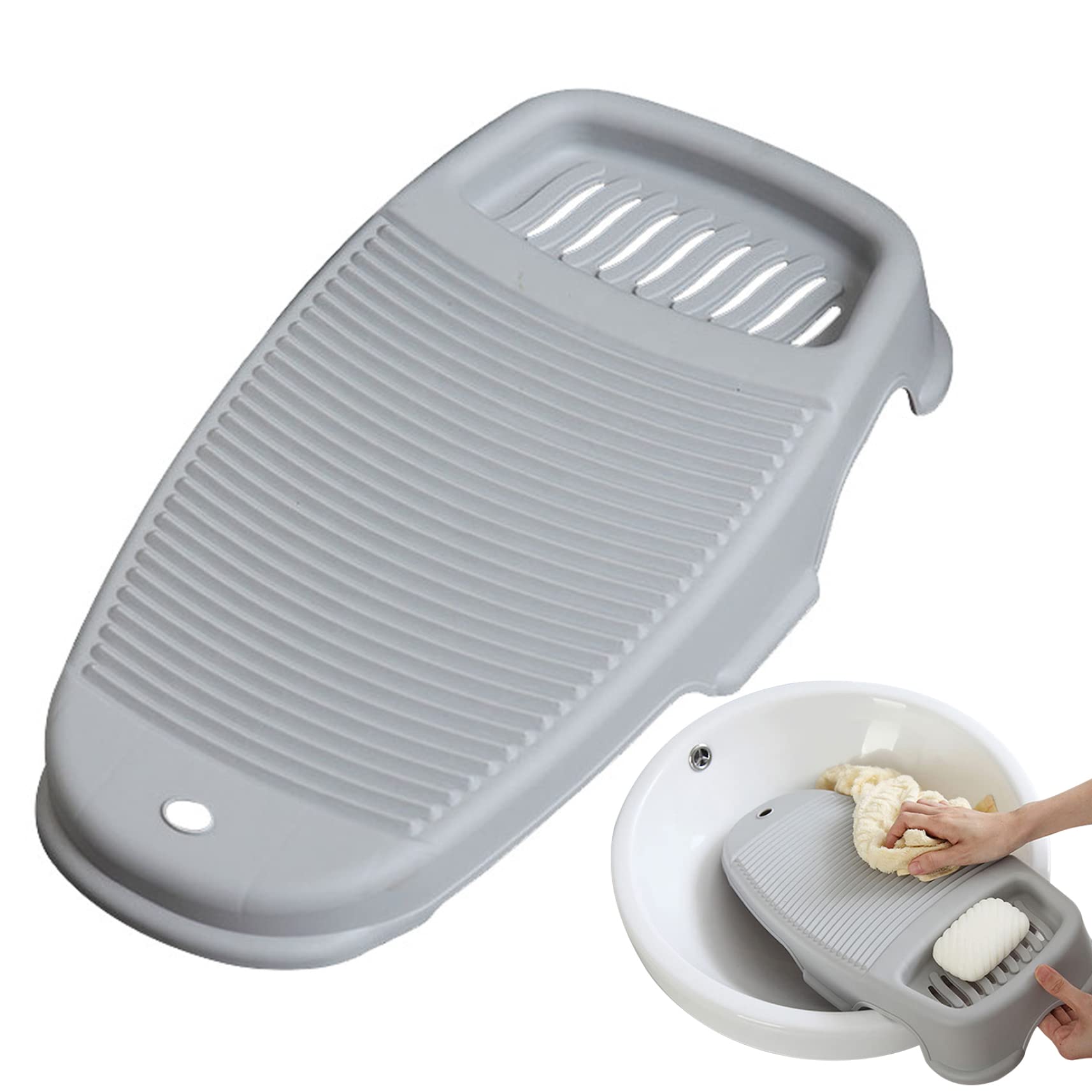 Tabla de lavar, tabla de lavar, tabla de lavar a mano, tabla de lavar de plástico antideslizante para ropa, tabla de fregar con soporte para jabón para lavandería, herramienta de lavado de manos, tabl