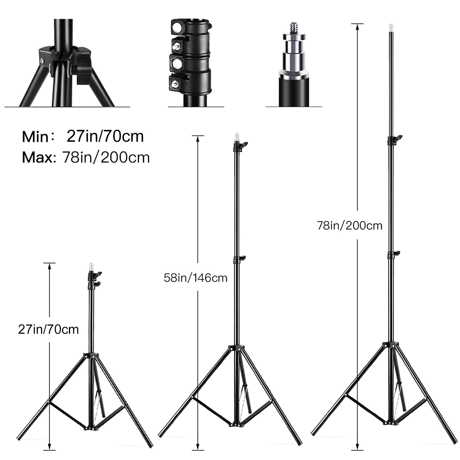 Andoer Zestaw oświetlenia fotograficznego Softbox Profesjonalny sprzęt studyjny z softbox 60x60 cm Żarówka temperaturowa 2800-5700K 85W z pilotem i podstawką światła (UE-Stecker)