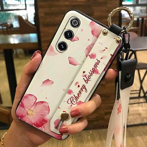 Phone Case Compatible with ZTE Nubia Red Magic10 Air, Ring Silicone Shockproof Anti-knock Protective Flower Kickstand Back Cover