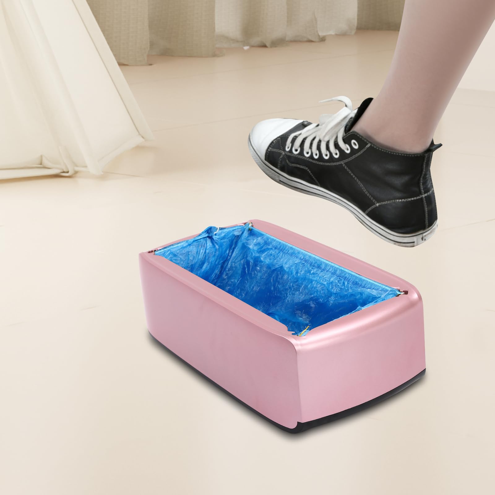Dispensador Automático De Cubrezapatos | Máquina De 39,8 X 22 X 14,9 Cm con Diseño De Fácil Instalación. Ideal para Hogares, Oficinas, Tiendas Y Supermercados. Purple