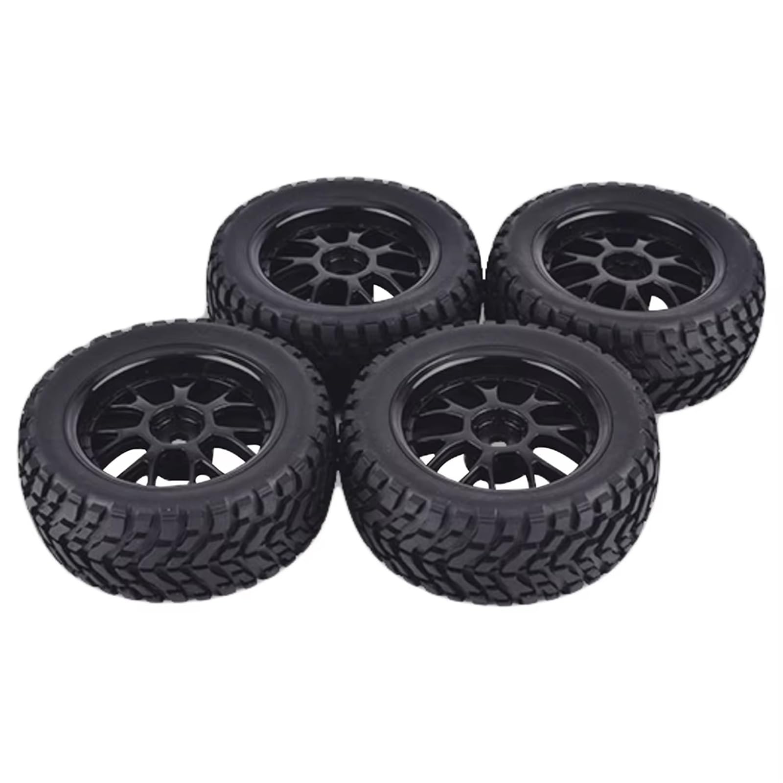 Rc Tire Jante pour Wltoys 144001 pour HSP pour HPI pour 1/14 1/16 1/10 pour Voiture De Course 4 Pièces 75mm Roue en Caoutchouc 12mm Hex pour Pneus De Voiture De Course