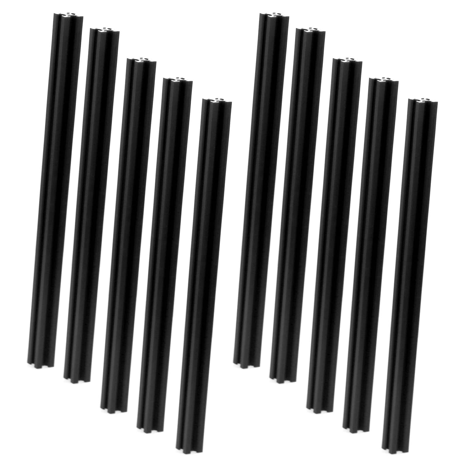 10 pièces 500 mm 2020 V - type noir euro standard anodisé linéaire Rail profilé en aluminium extrudé pour bricolage imprimantes 3D et machines CNC