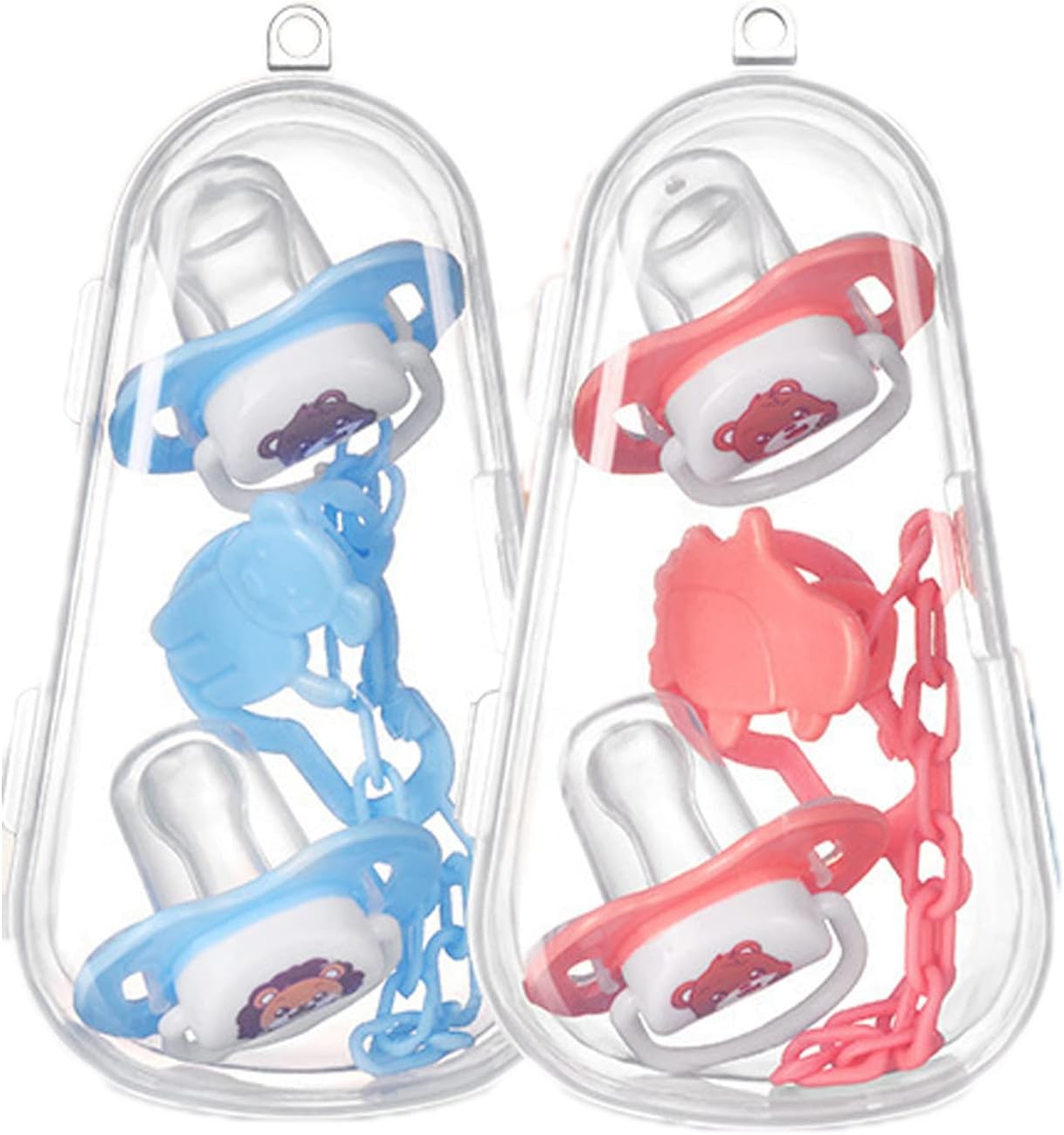 JYB 2 Packs Soother Pacifier Silicone Newborn Pacifiers Night Pacifiers Teether BPA-Free Everyday Pacifier Soothie for Breastfed Babies
