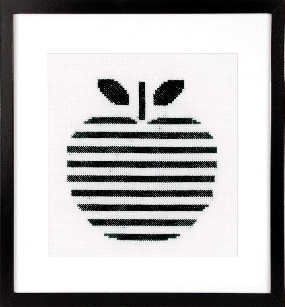 Vervaco 14 Count Apple On Aida Counted Cross Stitch Kit, 7" x 7"