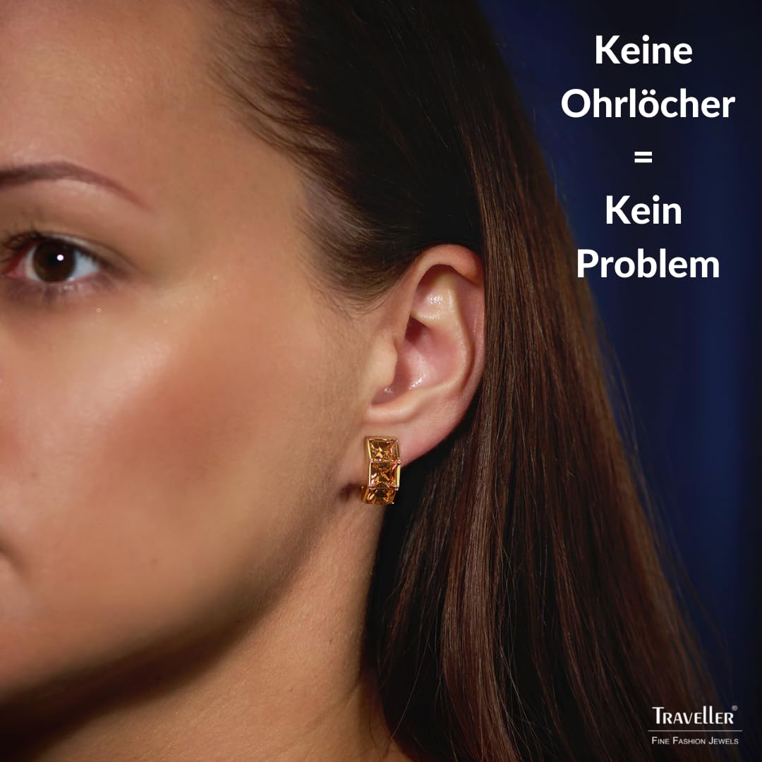 Traveller Orecchini a clip – cristalli – diversi colori