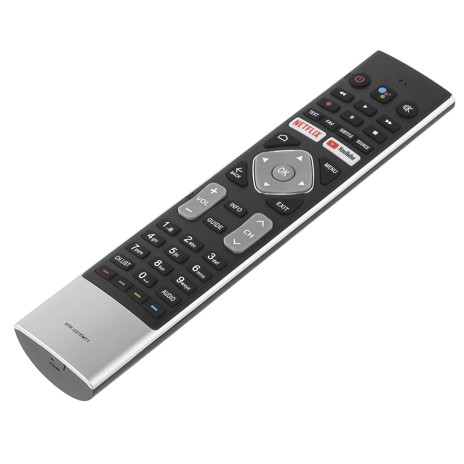 Control Remoto por Voz HTR-U27EMT1 Adecuado for el Controlador de televisores Inteligentes Haier Bauhn Blaupunkt ATV65UHDG-0620 ATV65UHDG-1019