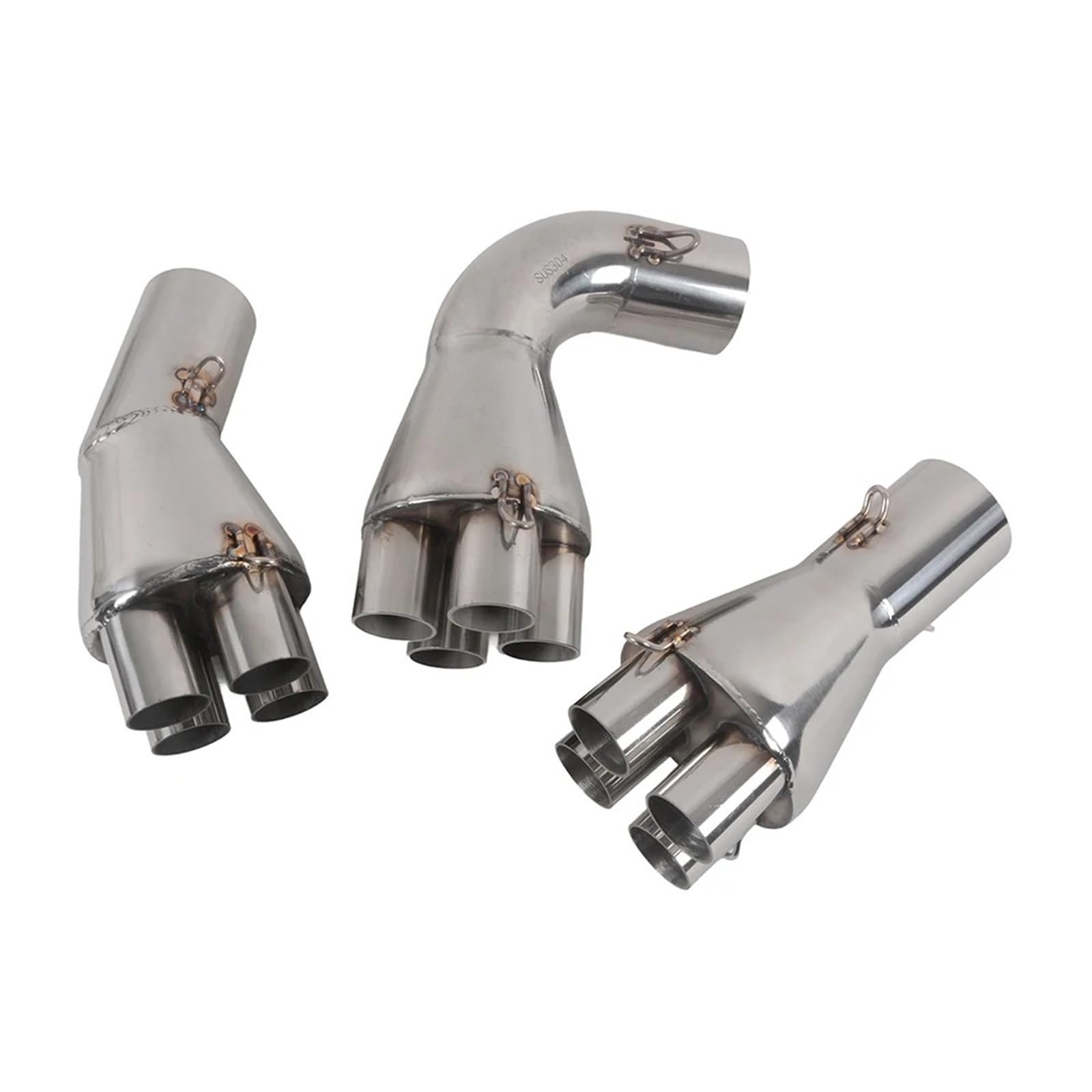 Silenziatore Scarico Moto Per BMW K75 K100 K100RS K1100 K 75 100 1100 RS Adattatore Tubo Scarico In Acciaio Inossidabile Aggiornamento Collettore 4 In 1 Moto Cafe Racer(B)