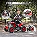 49cc Kids ATV, Mini Quad Gas 4 Wheeler, 255 lbs Capacity, 2-Stroke Engine Off Road 15 MPH, Beginner Friendly Adjustable Speed, Dual Suspension & Disc Brake, Red
