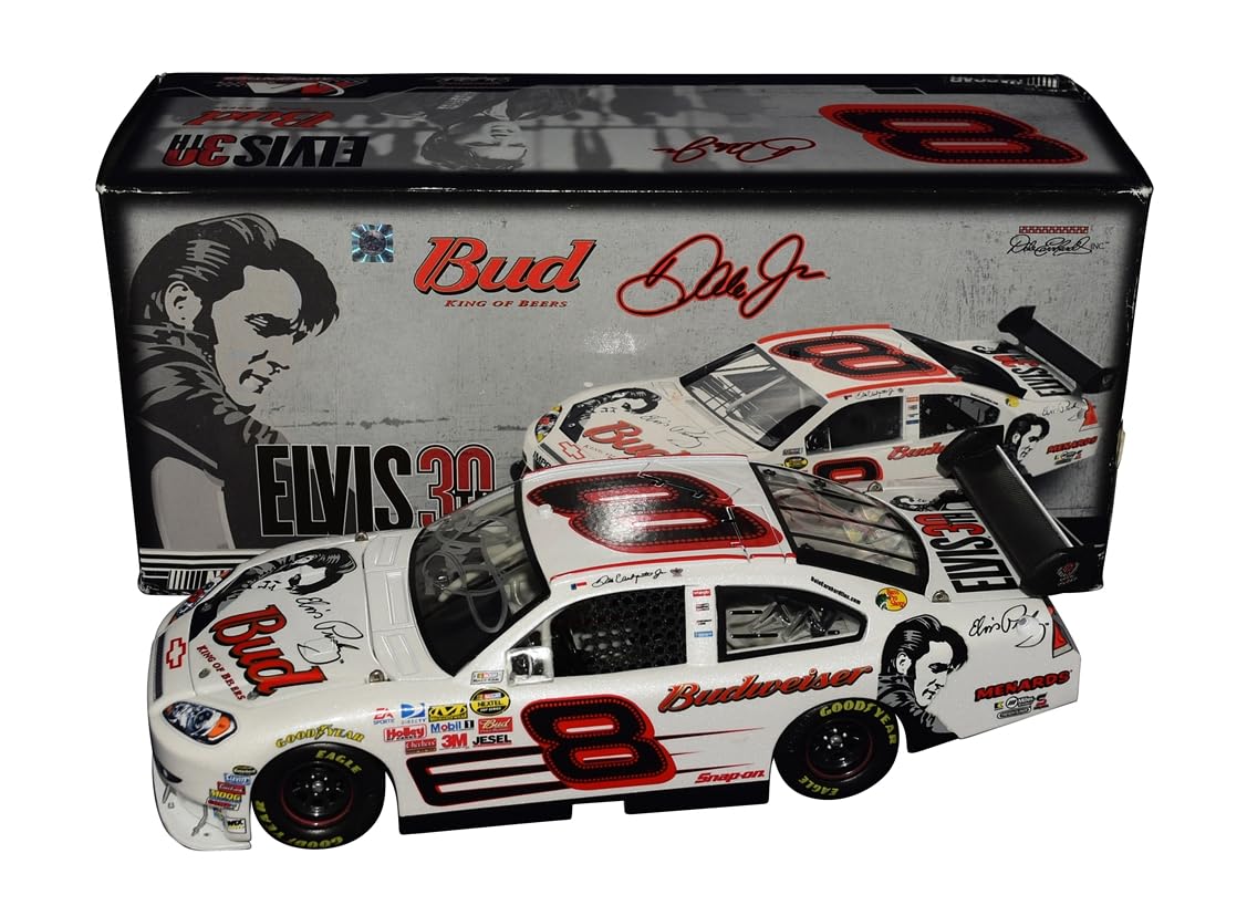 Autographed 2007 Dale Earnhardt Jr. #8 Budweiser - Elvis 30th Anniversary COT Car Signed 1/24 Scale NASCAR Diecast with COA