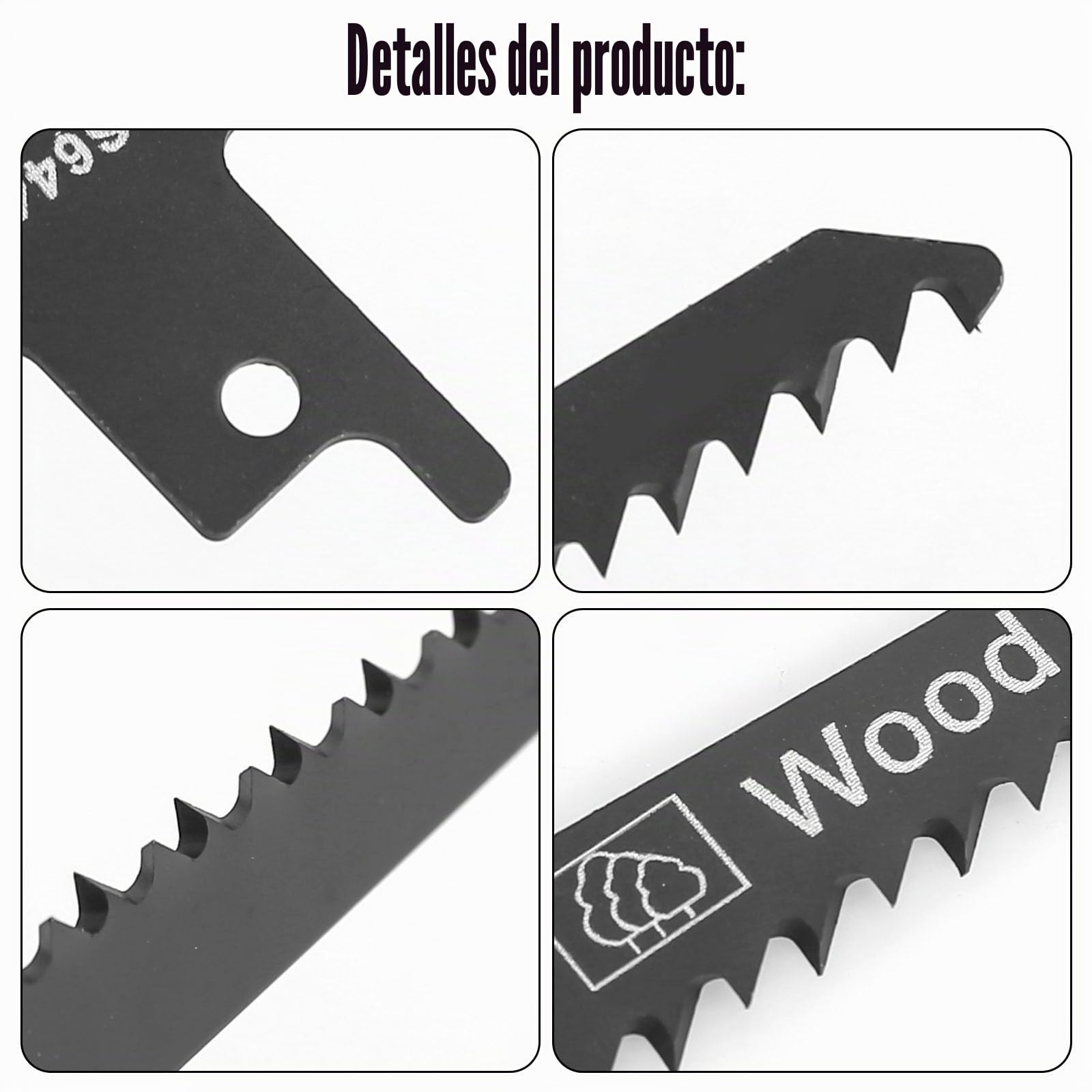 Hojas de sierra sable para madera y metal – 5 piezas para cortar madera y plástico – Accesorios de sierra sable con 6 TPI