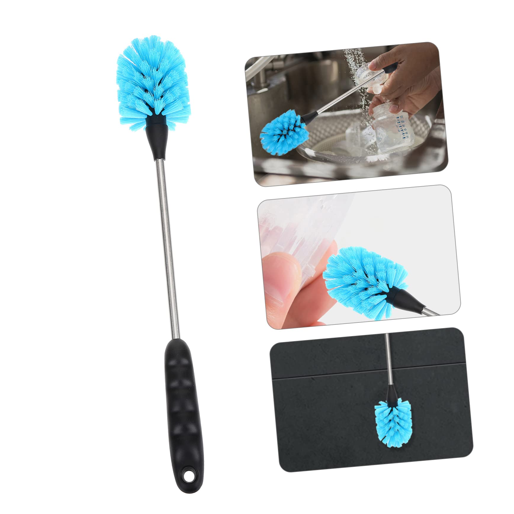 BESTonZON 3pezzi Spazzola Per Bottiglie Extra Lunga Pulizia Facile Di Borracce Tazze e Bottiglie Di Latte Spazzolino Leggero e Riutilizzabile Per Uso Quotidiano