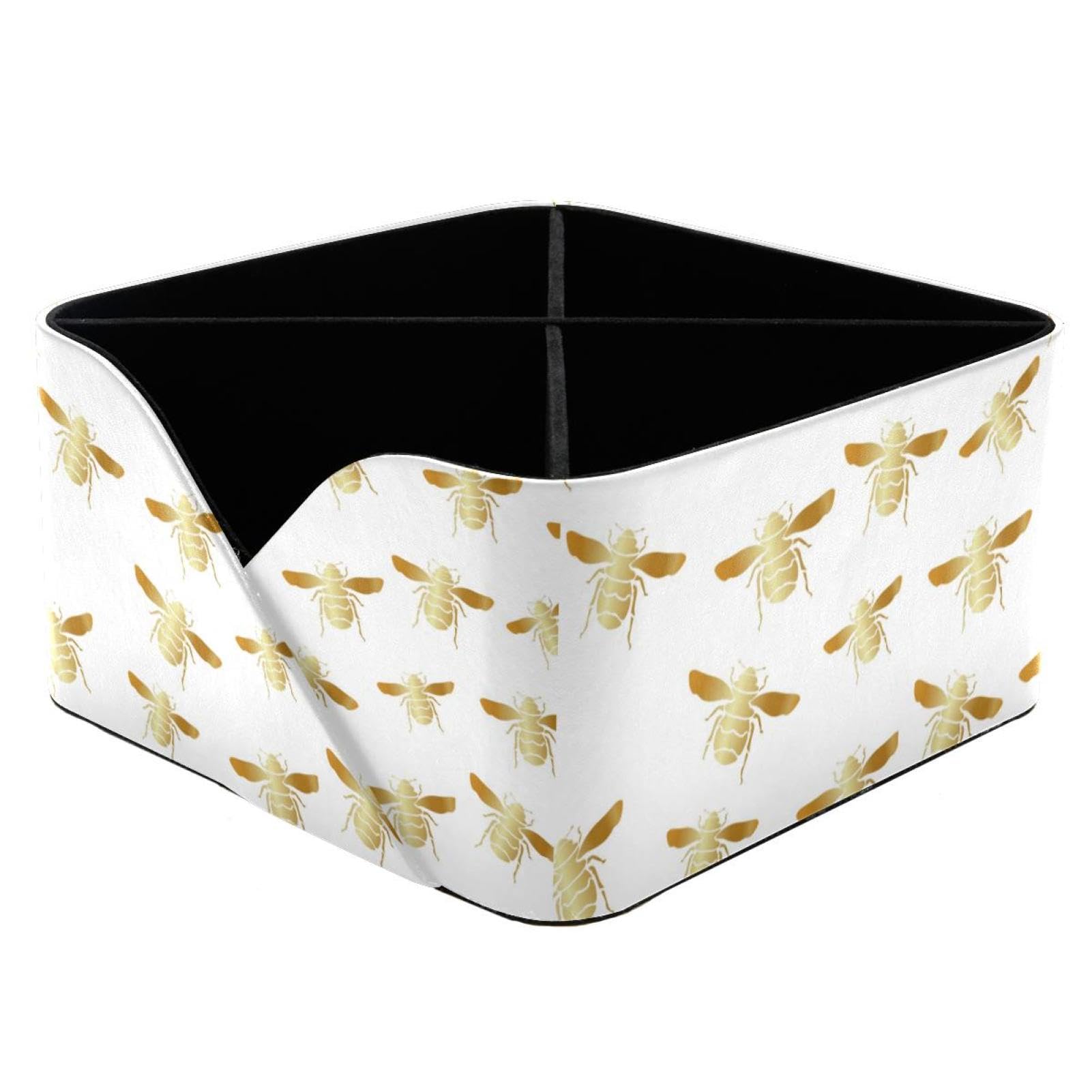 Organiseur de bureau motif abeille dorée idée cadeau originale