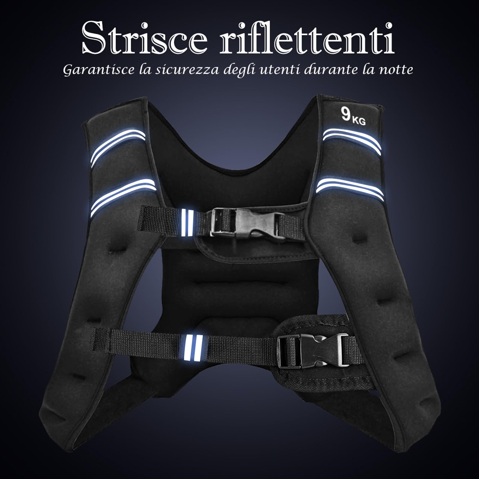 COSTWAY Gilet con Pesi, Gilet Pesi Allenamento Giubbotto Zavorrato, Universale
