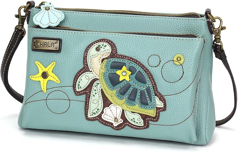 CHALA RFID Protected Vegan Leather Deluxe Crossbody Bag with Adjustable Straps