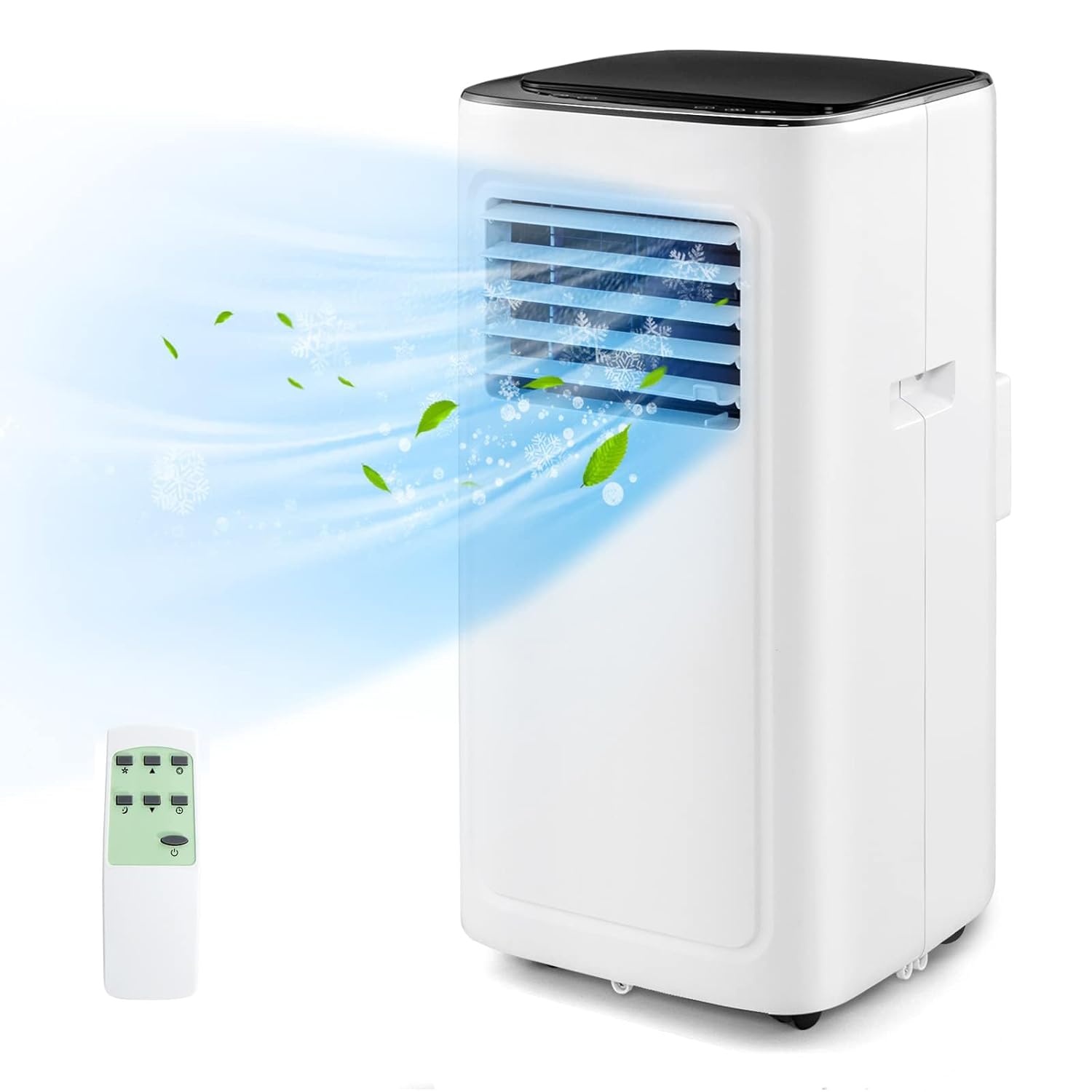 DORTALA Portable Air Conditioner 9000 BTU 3-in-1 AC Cooling Unit with Dehumidifier 24H Timer Remote Control Standing Air