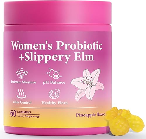 Sus jugosas gomitas de probióticos femeninos con olmo resbaladizo apoya el equilibrio del pH, la salud intestinal y el sistema inmunológico