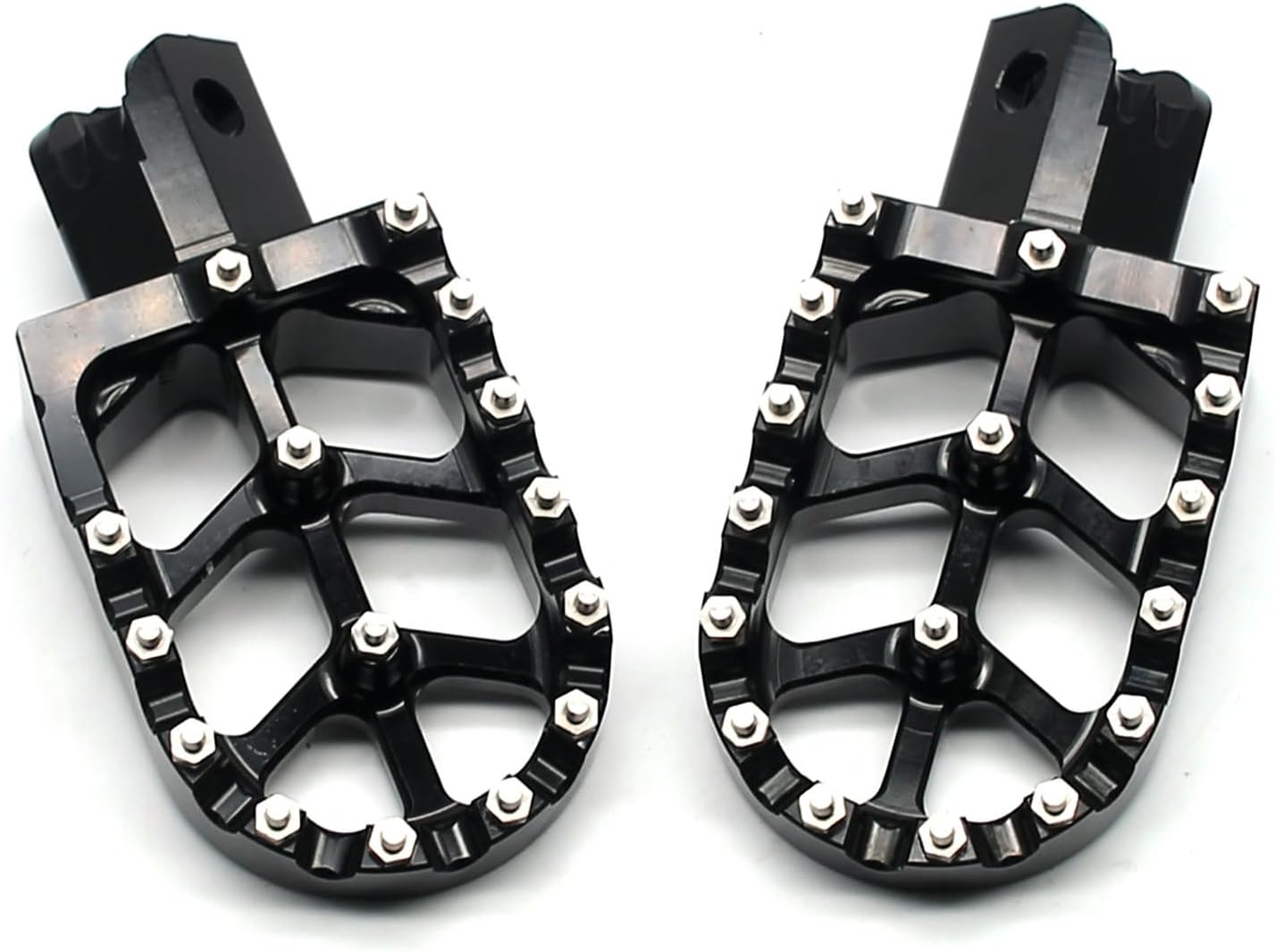 MZS Motorcycle Foot Pegs, Motocross Footpeg MX Footrest Rest Pedal CNC Black Compatible with XR50R CRF50F CRF70F XR100R XTZ250 A110 BT200X SSR125 RFZ Z40 MAX Dirt Mini Pit Bike