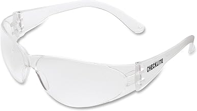 Crews 1 X Unisex Mens Womens Checklite Safety Glasses - Clear Frame - Clear Uncoated Lens Model # CL010
