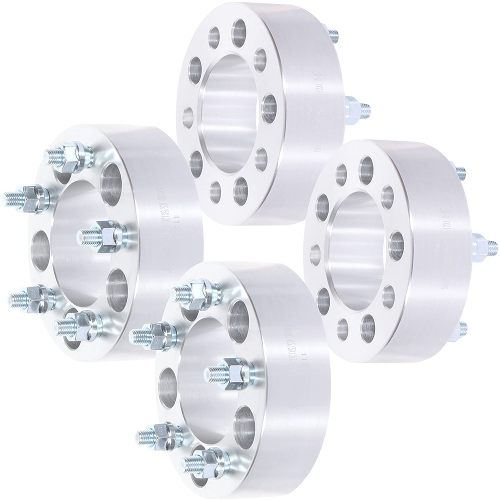 SCITOO 4Pcs 5x4.75 Wheel Spacers 2 inch for Chevy Silver Wheel Adapters