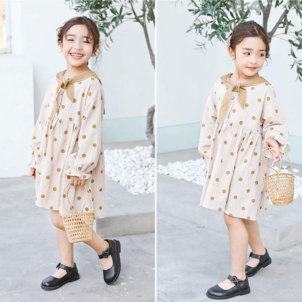 BININBOX Girl's Toddler Little Kid Strap School Uniform Leather Princess Dress Shoe Mary Jane Wedding Party Flat Shoes