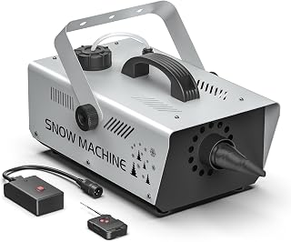 Snow Machine Remote & Manual Control Snowflake Making Adjustable Snowflake Size Snowmaker Perfect for Christmas,Weddings and Theatrical Effects (1000, Watts)