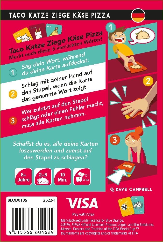 Taco Katze Ziege Käse Pizza