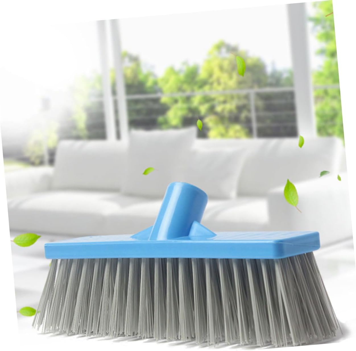 1pc Broom Head Replacement for Efficient Cleaning Blue Hard Bristles Floor Sweeper Accessory for Kitchen and Bedroom Use
