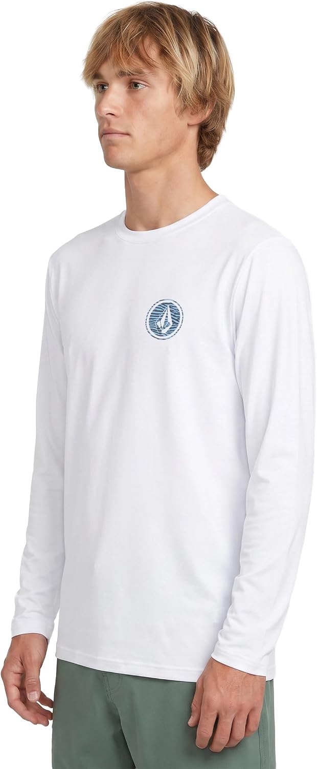 Volcom Men's Long Sleeve Rashguard – UPF 50+ Sun Protection, Quick-Dry Performance Swim Shirt