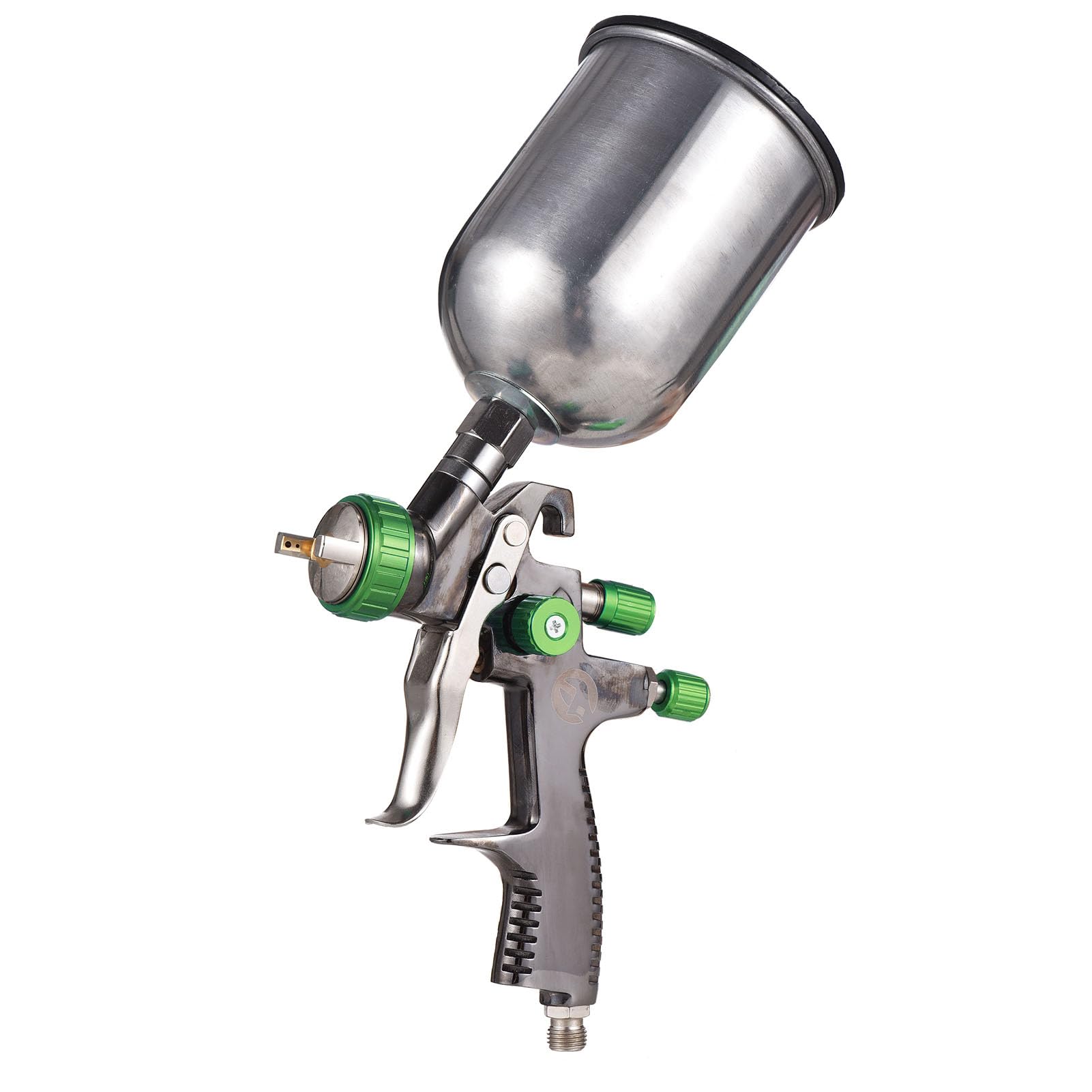 Pistola Pulverizadora de Aire con Alimentación por Gravedad LVLP, Pistola Pulverizadora de Pintura de Aleación de Aluminio, Taza de Fluido de 1,3 Mm y 600 Ml, Flujo de Aire Ajustable para