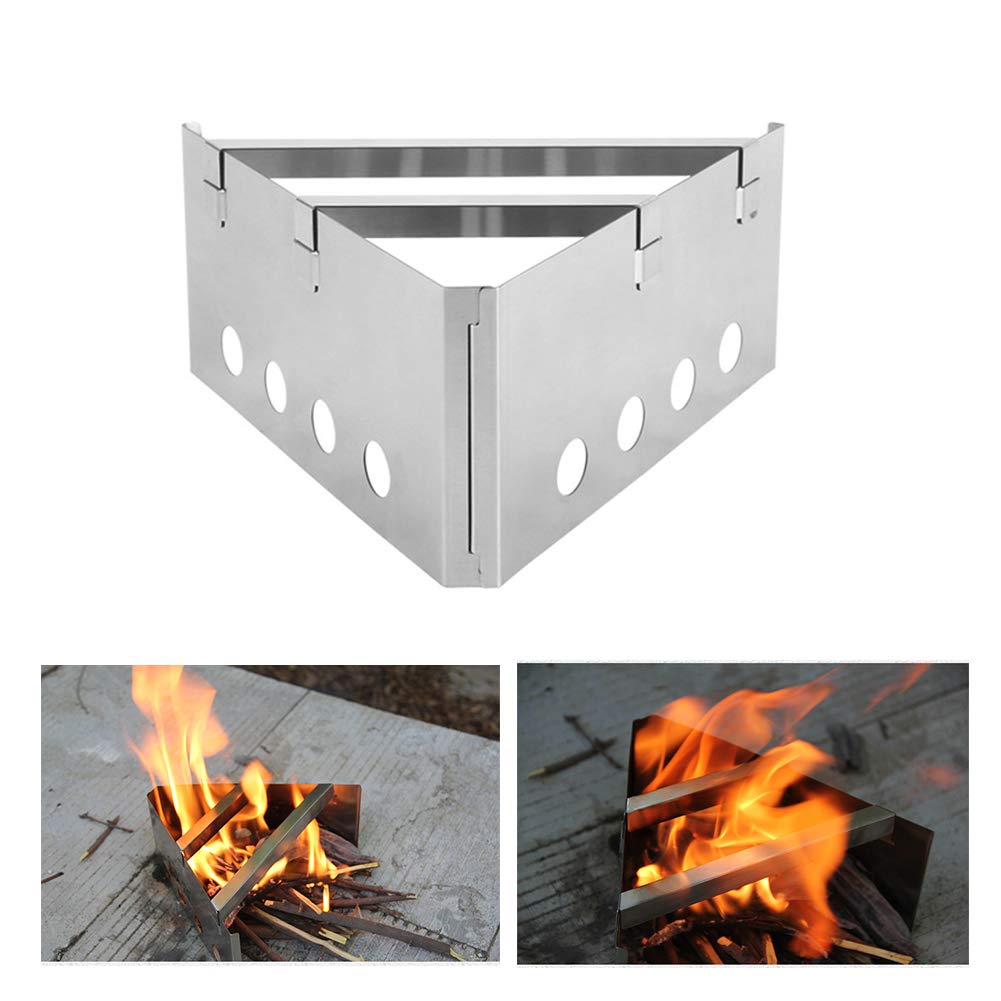 Buy Triangle Wood Stove, Stainless Steel Durable Sturdy Triangle Structure  Portable Wood Stove Reusable for Outdoor Hiking Camping Picnic and More  Online at Low Prices in India - Amazon.in