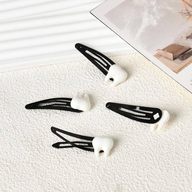 Miniatura 3 de Pinzas para el cabello en forma de dientes, góticas góticas de Halloween, accesorios para el cabello para mujeres y niñas, dientes de hueso, Y2K,