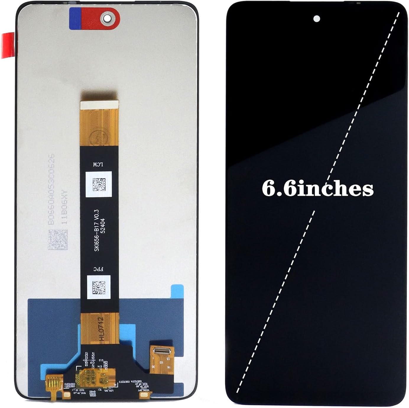 for TCL 50 XE 5g LCD Screen for TCL 50 5G T614SP LCD Screen Display Touch Digitizer Assembly Replacement Black 6.56"