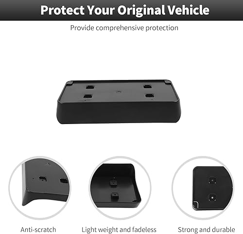 Miniatura 7 de CheroCar Soporte de montaje de placa frontal para cargador, accesorios externos para Dodge Charger 2015-2023, negro..