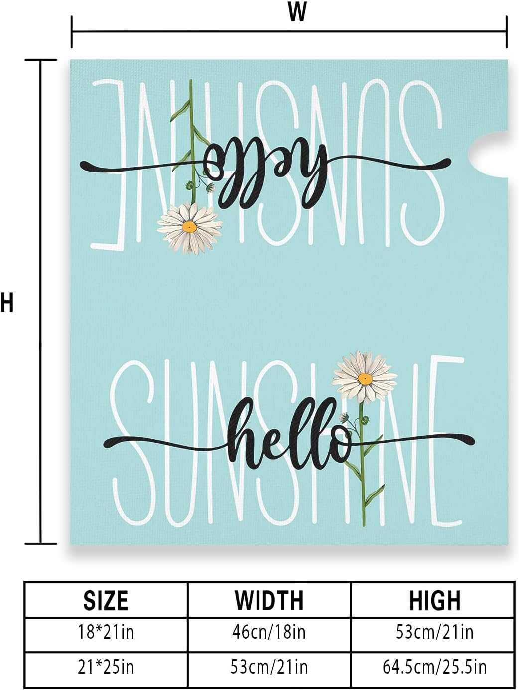 Spring Summer Mailbox Cover 25.5x21 Inch, Hello Sunshine Daisy Post Letter Box Covers, Seasonal Magnetic Waterproof Mail Wraps for Outdoor Yard Garden Oversized Mailbox Decor