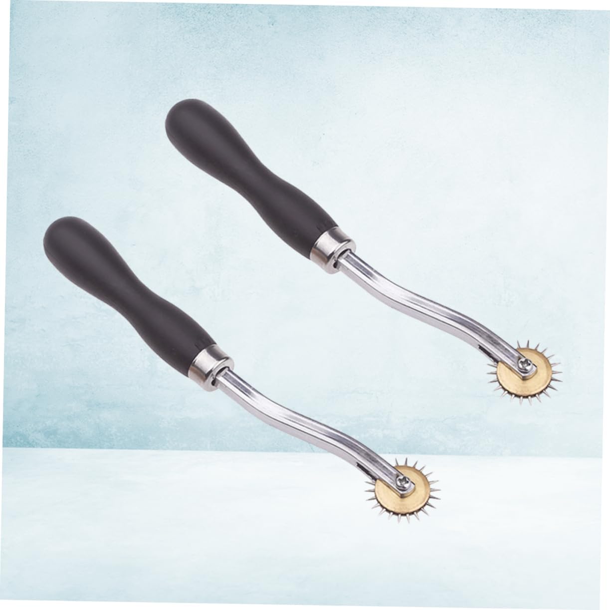 ULDIGI 2pcs Marking Wheel for Sewing Round Delimit Scribe Wheel Scanning Line Tool Pressure Toothed Cloth Tailor Sewing Tool