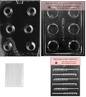 Liquor Cups Chocolate Candy Mold, Swirl Pretzel Chocolate Mold Candy Mold, Plain Cookie Chocolate Candy Mold with Copywrited molding Instructions