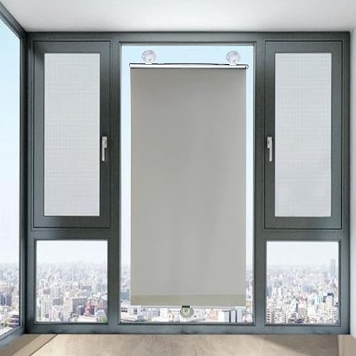 Cortinas opacas enrollables con ventosas, cortina térmica para ventana, cortina enrollable de protección solar temporal, persiana portátil ligera,