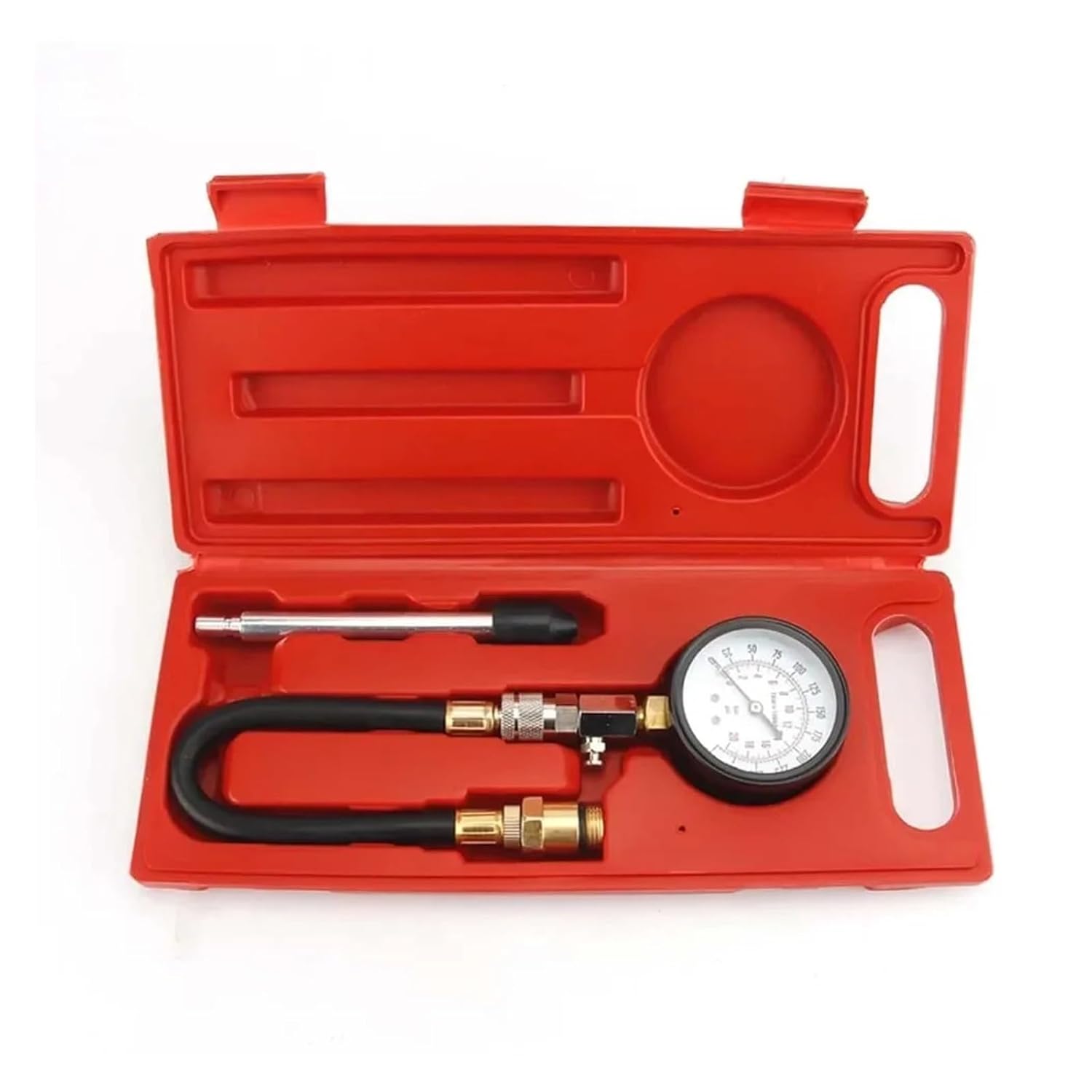 Cylinder Compression Tester Pressure Gauge with M18 Adapter Motor Auto Petrol Gas Engine Car Motorcycle Pressure Gauge 0-300psi