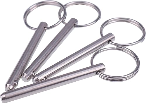 Vista 3 de ZTUOAUMA 4 pines de liberación rápida de inserción simple de 1/4 pulgadas de diámetro, toldo para barco, hardware marino, pasadores superiores