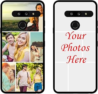 Personalized Case for LG G8 ThinQ, Custom Multi-Photo Anti-Scratch Soft Shell Protective Cover Personalized Customized Cover Make Your Phone Case for LG G8 ThinQ, Black