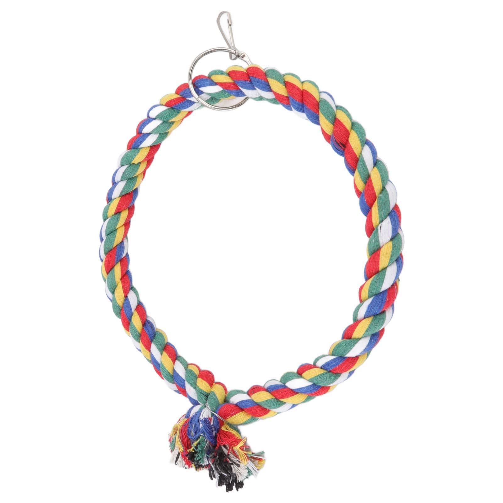 Balançoire pour Perroquet avec Anneau et Corde en Coton – Cercle d'escalade pour Oiseaux – Petites et Grandes Tailles Disponibles – Idéal pour Jouer en Intérieur et en Extérieur