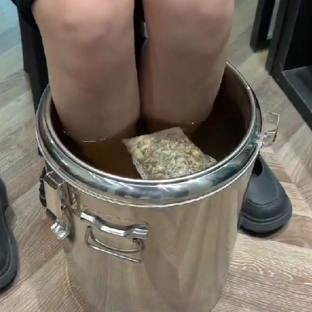 Cubo aislado de acero inoxidable para remojo de pies para aliviar el dolor y pedicura spa