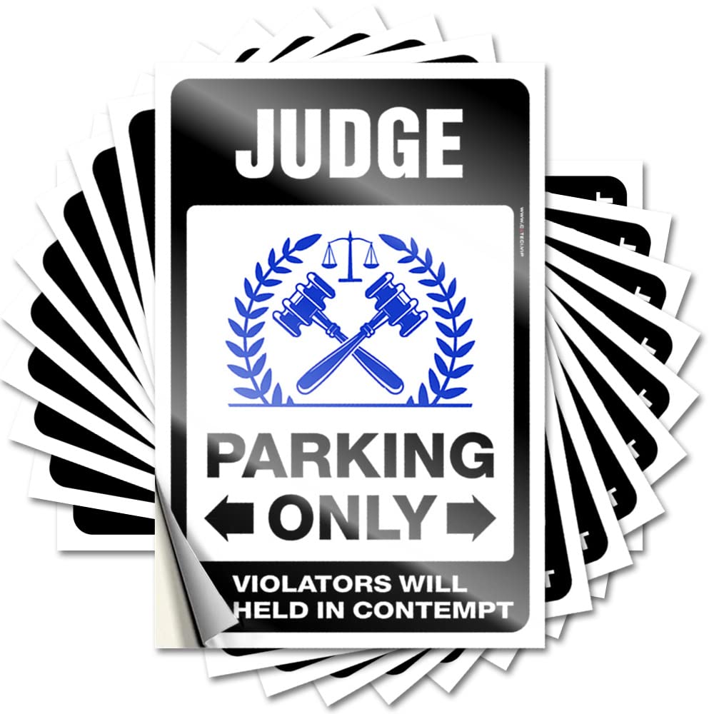 Patio Decor Door Funny Sticker | Judge Parking Only Affirmation Durable Vinyl Sticker Easy Apply for Beer(8X12CM)