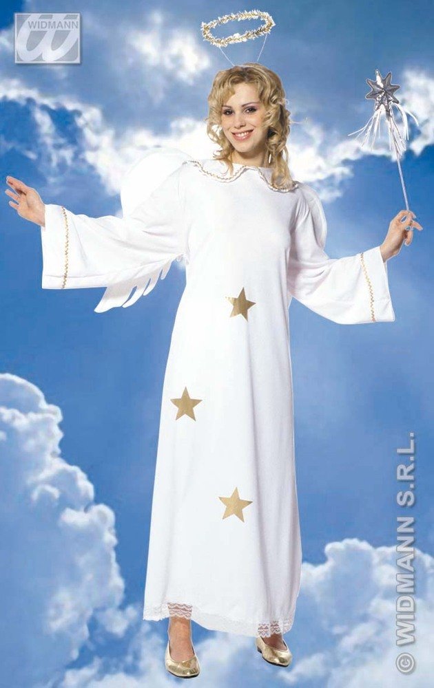Ladies Star Angel Costume Medium UK 10-12 for Christmas Panto Nativity Fancy Dress